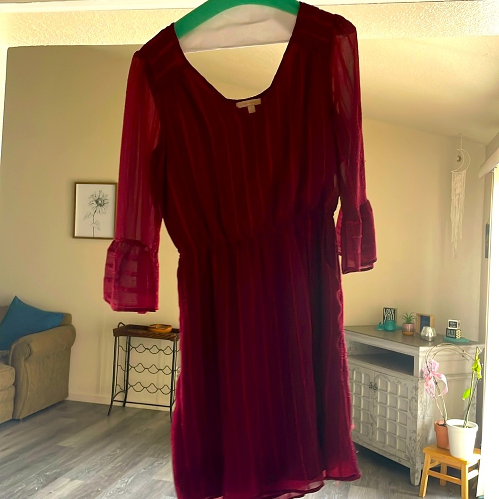 I wore this dress a couple times. It fits so nice and has pockets, which I love